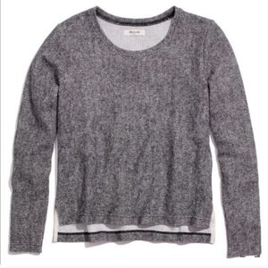 Madewell Gray Peakstitch Pullover Top Size Medium